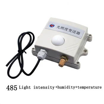 Transport gratuit 0-200000lux 3in1 intensitatea luminii senzor/RS485 modbus protocol de Temperatură și umiditate Transmițătorul senzorului pentru