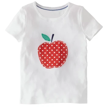 Transport gratuit 18 Luni-6M Baby Girls T-Shirt de Vară pentru Copii Topuri Haine Drăguț de Fructe de Mere Creative pentru Copii T-Shirt