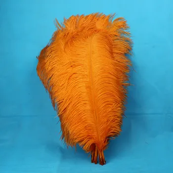 Transport gratuit ! 50 buc orange din Africa de Sud pene de strut. De înaltă calitate pene nunta recuzită 45-50cm 18-20inches