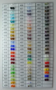 Transport gratuit, 576pcs/Lot 5mm 17 tipuri de culoare Chineză Calitate Top Cristal Bicone Margele