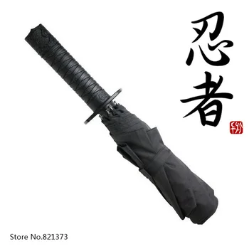 Transport gratuit de înaltă calitate Japoneză Samurai Ninja Katana sabie de așteptat, cuțit pliere negru parasolar elemente de noutate