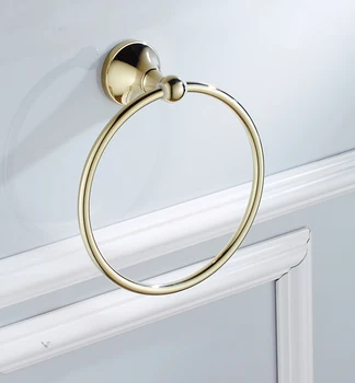 Transport gratuit stil Clasic de aur prosop inel pentru baie hotel fața prosop inel și alamă solidă bucătărie prosop titularii