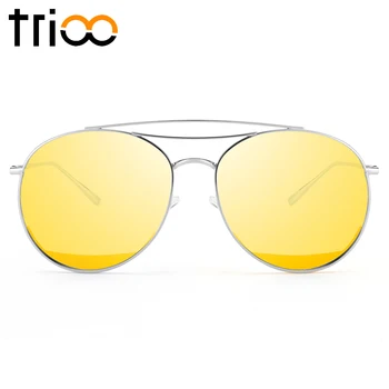 TRIOO Polaroid ochelari de Soare Galben de Mare de Moda de Culoare Transparent Oculos Anti Orbire de Conducere Ochelari de Soare Pentru Femei 2017 Trend