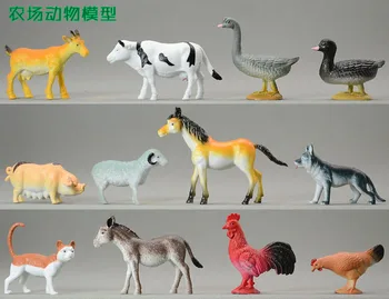 Trompeta păsări de curte jucărie ornamente de animale de fermă de pui de rață gâscă pisică câine măgar bovine cal iepure acasă elemente de recuzită