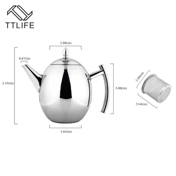 TTLIFE Feliuta Rece Durabil Ceainic de Cafea, cană Fierbător 1000ML/1500ML Ceainice de Ceai Cu Sita de Bucatarie Acasă Ceai Instrumente