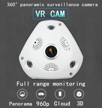 Tulbure frumusețea 1280*960 de 360 de Grade Fisheye Camera Panoramică HD Wireless VR Panorama HD Camera IP de Interior Cam Security Camera WiFi