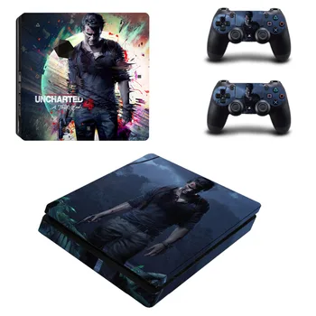 Uncharted 4 a Thief ' s End Decal PS4 Slim Piele Autocolant Pentru Sony PlayStation 4 Console si Controllere PS4 Slim Piele Autocolant Vinil