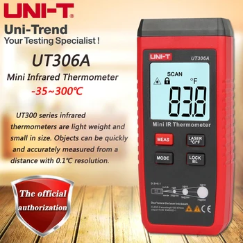 UNITATEA UT306A mini termometru infrarosu non-contact termometru electronic intervalul -35 ~ 300 grade Celsius