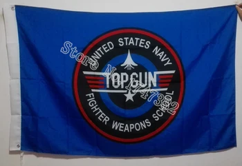 US Navy Top Gun Pavilion fierbinte vinde bunuri 3X5FT 150X90CM Banner alama metal de găuri
