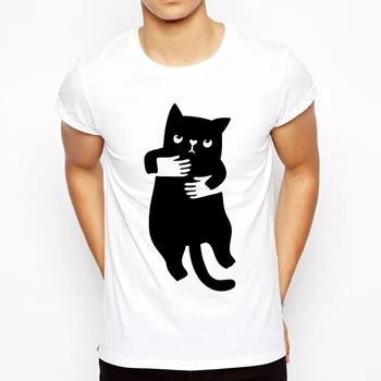Vara Amuzant Pisica Cu Mustage/Parte Cat de Design de Tricou și Pisica de munte pentru Bărbați Grafică de Animale Imprimate Topuri Hipster Tees