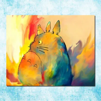 Vecinul meu Totoro de Desene animate Anime Film de Artă Pânză de Mătase Poster 13x18 24x32 cm Imagini Pentru Decor Camera (mai mult)-9