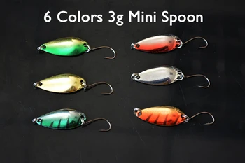 Vânzare Fierbinte!3g 12 piese/lot mai Multe Culori Mini Lingura Momeli Metalice Atrage set de Pescuit Momeală pentru Pescuit Momeală pentru Pescuit