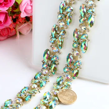 VÂNZARE FIERBINTE ! Moda Pietre de Cristal Lanț de BRICOLAJ rochie de Decor și Coase-pe Îmbrăcăminte 1yard accesorii bijuterii