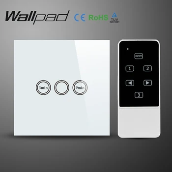 Wallpad Alb UE, marea BRITANIE de la Distanță de Control Lumina, Temporizator, RF433Mhz,Smart Home Touch Screen Timp de Întârziere Comutator de Perete 1 Mod 2 Mod