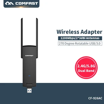 Wireless usb Adaptor wifi 1200Mbps antena placa de Retea wifi Dual band 2.4 GHz +5 Ghz Wi-fi dongle-Receptor wifi 802.11 b/n/g/ac