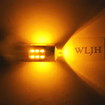 WLJH 2x 20W 3157 Semnalizare Față 3156 3057 LED-uri Auto LED Switchback Drl Lumini de Parcare lampa Bec Alb+Chihlimbar de Culoare Dublă