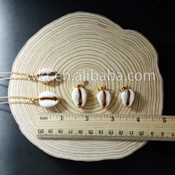 WT-N493 Moda Cowrie shell Colier de Aur Bijuterii naturale cowrie shell mic pandantiv din aur colier cadou