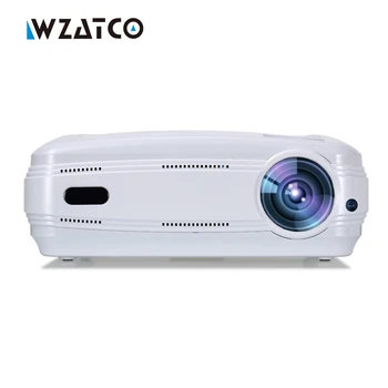 WZATCO Android 6.0 WIFI 5500lumens Portabil HD home cinema, TV LED proiector 1080P joc video HDMI LCD full hd proyector beamer