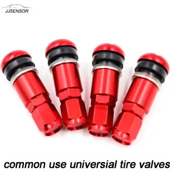 YAOPEI 4buc Universal tubeless rezistență mare frustrat cauciucuri valve Roșu Solid constructii metalice Protejează și decorează anvelope