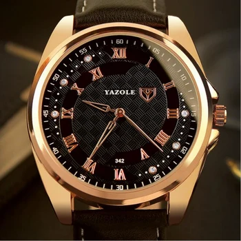 YAZOLE Oameni Uita-te la Top Brand de Ceasuri de Lux de Moda Roman Bărbați Ceas Barbati din Piele Impermeabilă cu Ceas saat montre relogio masculino