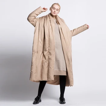 YNZZU Brand de Lux Jacheta de Iarna pentru Femei în Stil European Extra Lungi Plapuma Caldă Liber Rață Jos Haine de sex Feminin Zăpadă Palton YO374