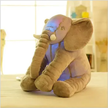 YunNasi 50cm Moale Stralucitoare Elefant Moale de Lumină Led Jucărie de Pluș Pernă Luminoasă Muzica Elefant Jucarie Copii Cadouri Fete