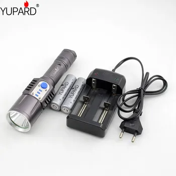 YUPARD XM-L2 T6 LED lanterna Lanterna lampa USB Inteligent lanterna mobile putere banca +2* 2200mAh Baterie 18650+Incarcator