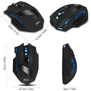 Zilotul Noi F15 Mouse de Gaming cu Fir + Wireless 2.4 G 2500 DPI Mouse de Calculator pentru cs:go & lol Gamer este Rece netedă și moda