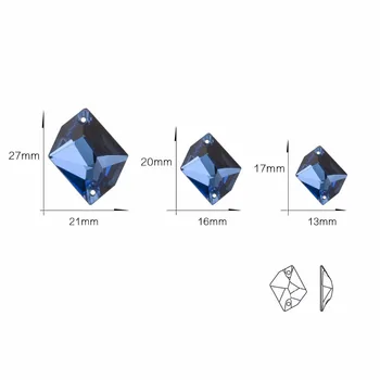 Zircon albastru de Dimensiune Cristal Cosmic Spate Plat DIY Pietre Coase Pe Strass Cusut Stras de Cristal Margele din Piatra