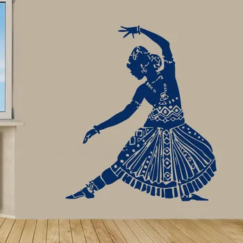 ZOOYOO Indian Femeia Perete Decal Autocolant Acasă Decorative Belly Dance PVC Autocolante de Perete Impermeabil Pentru Camera de zi