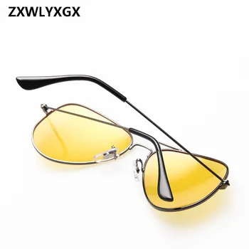 ZXWLYXGX Pilot de Aviație de Noapte Viziune ochelari de Soare Barbati Femei Brand Ochelari Ochelari Ochelari de Soare Driver de Conducere de Noapte Ochelari
