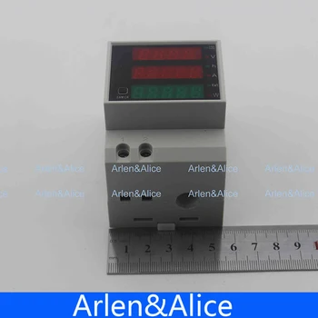 Șină Din LED-uri AC 80-300V 0-100.0 Un voltmetru ampermetru de afișare de putere activă și de putere factorul de timp, contor de Energie tensiune de curent