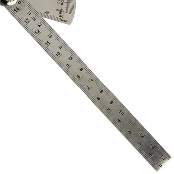 0-180 Grade Conducător Cap Rotund Rotativ Raportor 145mm Reglabil Universal din Oțel Inoxidabil Instrument de Măsurare