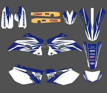 0186 Albastru&Alb Stil Nou ECHIPA de GRAFICĂ și MEDII DECALCOMANII AUTOCOLANTE Kituri se Potriveste Pentru Yamaha WR250F WR450F 2007 2008 2009 2010 2011