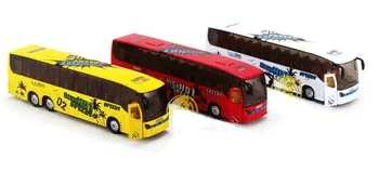 1:32 aliaj de mare, de călătorie cu autobuzul, Trage înapoi de sunet și lumină din spate a autobuz școlar modele, copii toy car, transport gratuit...