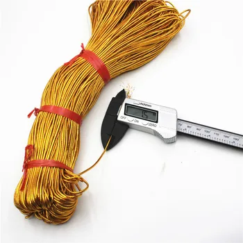 1,5 mm de aur elastic de bungee string cordon rotund răsucite șir coarda de 60 de metri/rola DIY cabluri pentru bijuterii găsirea