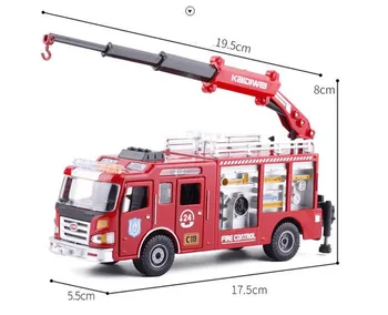 1:50 aliaj camion de foc,de mare simulare de salvare de urgență motoare de foc de model,turnare de metal,poate diapozitiv puzzle jucării, transport gratuit