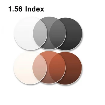 1.56 Index Fotocromatică Lentile de Ochelari Miopie film Color devine estompat maro și gri miopie rășină lentile de instalare gratuit