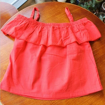 1-6M Fete pentru Copii Tricou pentru Copii de Vara Tricouri De pe Umăr de Sus Floare de Imprimare Drăguț Tollder Haine Copii Haine roșu galben