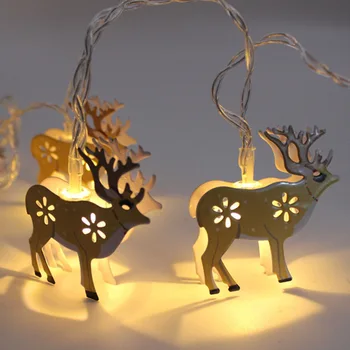1,8 m Pomul de Crăciun Șir Led Lumina Bell Elan om de Zăpadă Baterie Lampă LED Strip Lumină de Crăciun Petrecere Acasă Decorare Pom de Lumini de Noapte