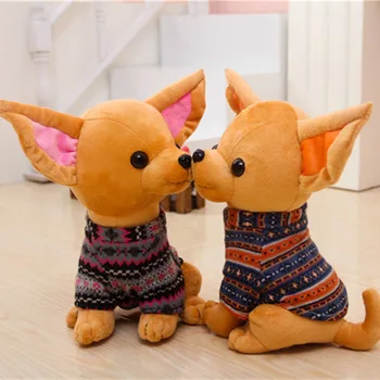 1 BUC 32cm Drăguț cățel de Pluș Jucărie de Pluș Drăguț Chihuahua Catelus Jucărie pentru Copii de Simulare de Animale Păpușă Fată de Creatie pentru Copii Cadou de Ziua de nastere