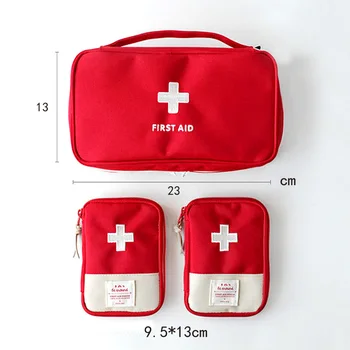 1 BUC Cald Portabil Alb Rosu Rosu Model de Cruce Primul Ajutor Husă de Medicina Kit Bomboane Saci Călătoresc Saci de Depozitare