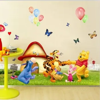1 buc Dimensiuni Mari Desene animate autocolante de Perete Winnie Pooh Pentru Camera pentru Copii Decor Perete Decal AY206
