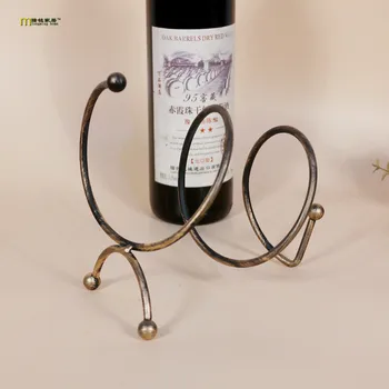 1 BUC Fier de suport vin en-gros de metal nou de primăvară rack de vin Acasă Mobilier retro moda ornament KI 2069