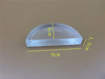 1 BUC Semi-circular de Refracție Optică Prisma de Sticlă Lentile pentru Lumina Fizică Experimente