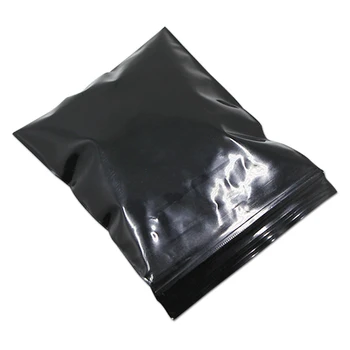 10*15 cm 100buc/ Lot Opac Negru cu Fermoar din Plastic rezistent la Umiditate de Depozitare Saci Cu Valva Auto Sigiliu Fermoar Moale Poli Alimentar Husă
