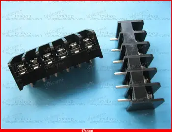 10 buc Negru 6 pin 6,35 mm Bloc Terminal cu Șurub Conector de Tip Barieră DC29B