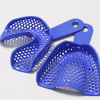 10 buc/pachet Dimensiuni Mari din Plastic-Oțel Dentare Impresia Tăvi Model de Proteza Materiale Dentare