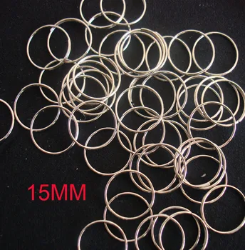 1000pcs/sac 15mm argint metal connecor inele de sticlă octogon margele de lampa conectori componente transport gratuit