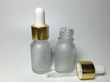 100buc 10ml Alb uleiuri esentiale dropper sticla cosmetice ambalaje de sticlă translucide Glazura